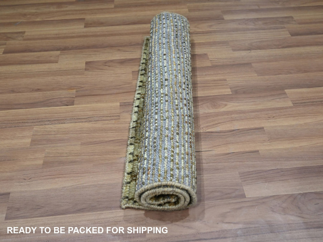 2'0" x 3'1" New Hand Knotted Brown Wool Rectangle Oriental Rug - MOA10276897