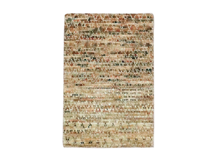 2'1" x 3'1" New Hand Knotted Brown Wool Rectangle Oriental Rug - MOA10276899