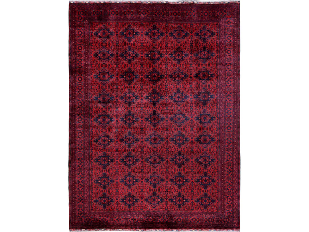 9'10" x 13'2" New Hand Knotted Red Wool Rectangle Oriental Rug - MOA102768