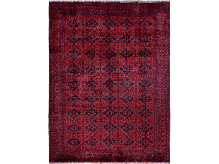 9'10" x 13'2" New Hand Knotted Red Wool Rectangle Oriental Rug - MOA102768