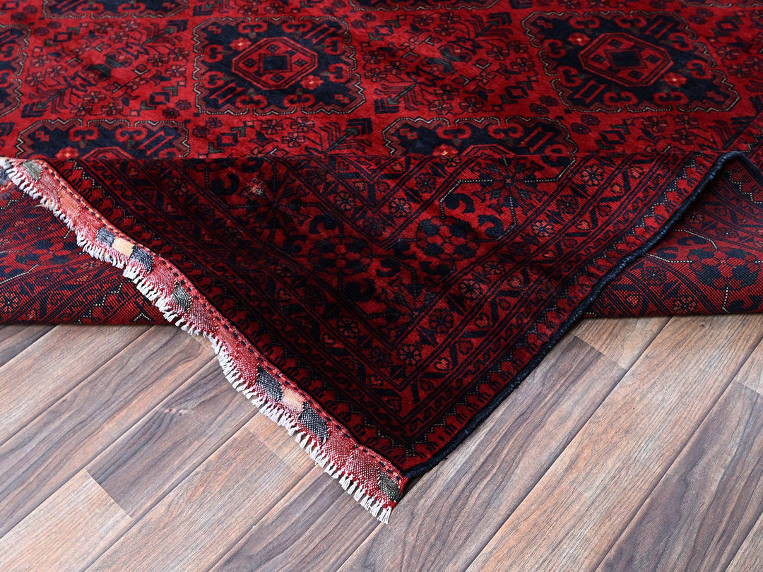 9'10" x 13'2" New Hand Knotted Red Wool Rectangle Oriental Rug - MOA102768