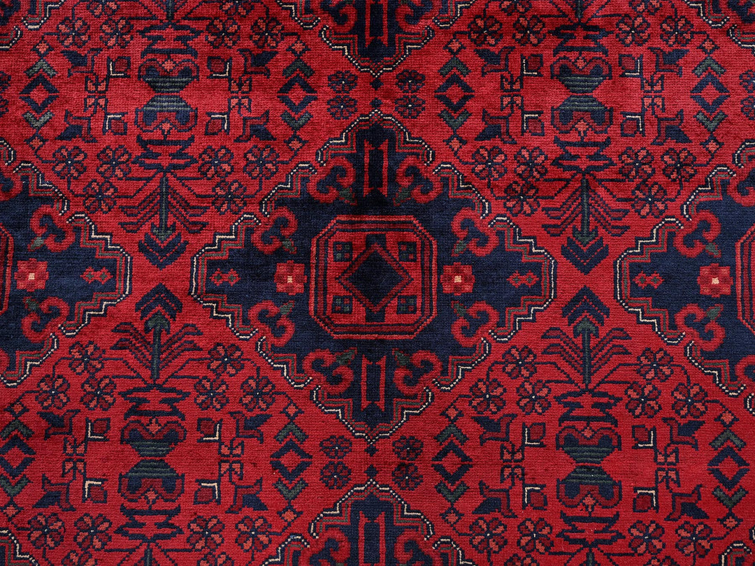 9'10" x 13'2" New Hand Knotted Red Wool Rectangle Oriental Rug - MOA102768