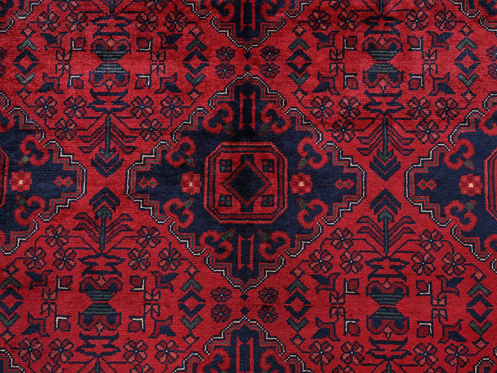 9'10" x 13'2" New Hand Knotted Red Wool Rectangle Oriental Rug - MOA102768