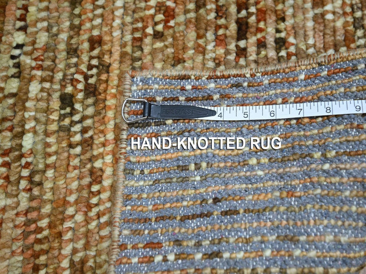 2'1" x 3'1" New Hand Knotted Brown Wool Rectangle Oriental Rug - MOA10276900