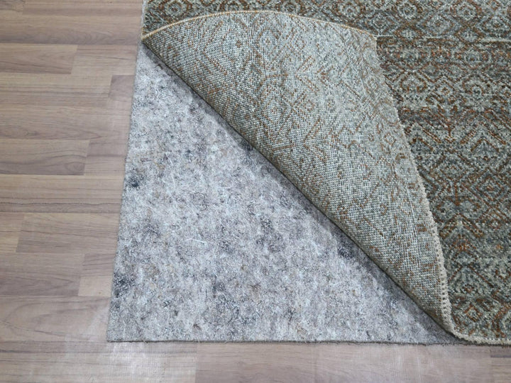 2'6" x 13'10" New Hand Knotted Grey Wool Runner Oriental Rug - MOA10276908
