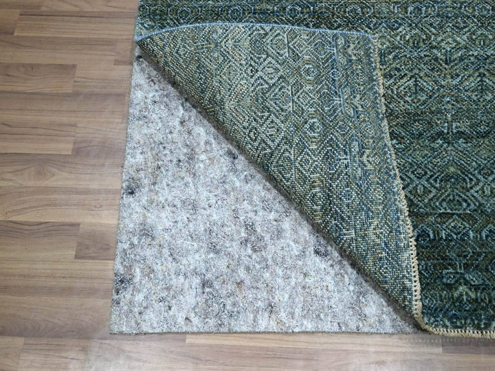 2'6" x 22'0" New Hand Knotted Blue Wool Runner Oriental Rug - MOA10276909