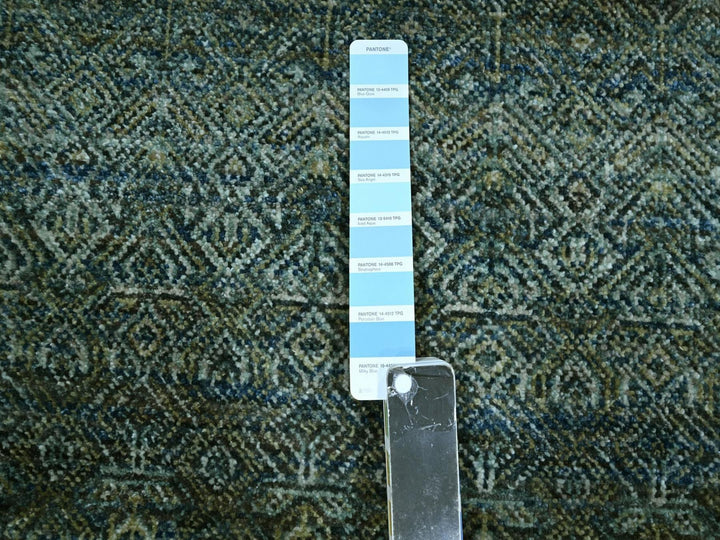 2'6" x 22'0" New Hand Knotted Blue Wool Runner Oriental Rug - MOA10276909