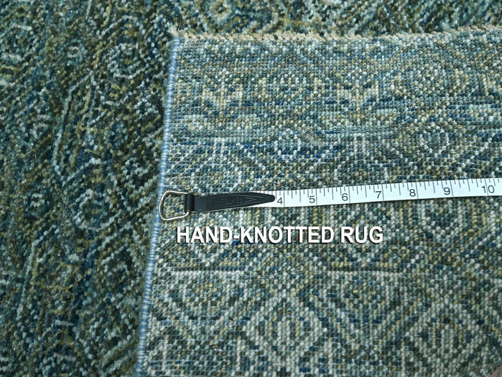 2'6" x 22'0" New Hand Knotted Blue Wool Runner Oriental Rug - MOA10276909