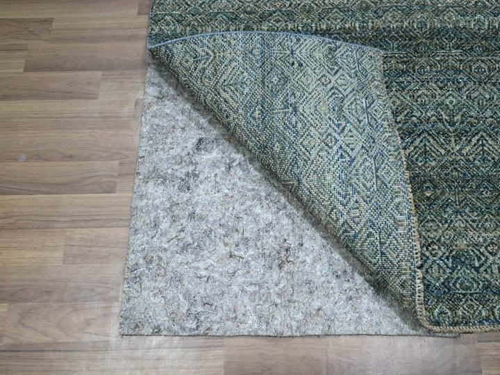 2'6" x 13'11" New Hand Knotted Blue Wool Runner Oriental Rug - MOA10276910