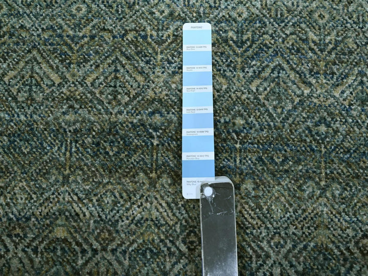 2'6" x 13'11" New Hand Knotted Blue Wool Runner Oriental Rug - MOA10276910