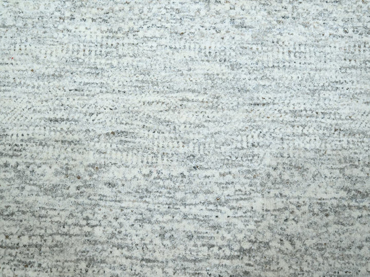 9'0" x 12'0" New Hand Knotted Grey Wool Rectangle Oriental Rug - MOA10276919