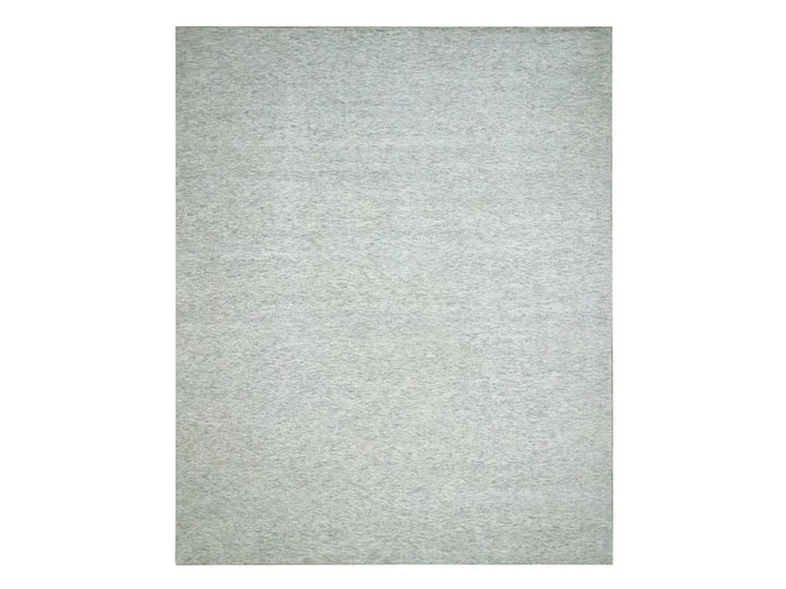 12'1" x 15'0" New Hand Knotted Grey Wool Rectangle Oriental Rug - MOA10276920