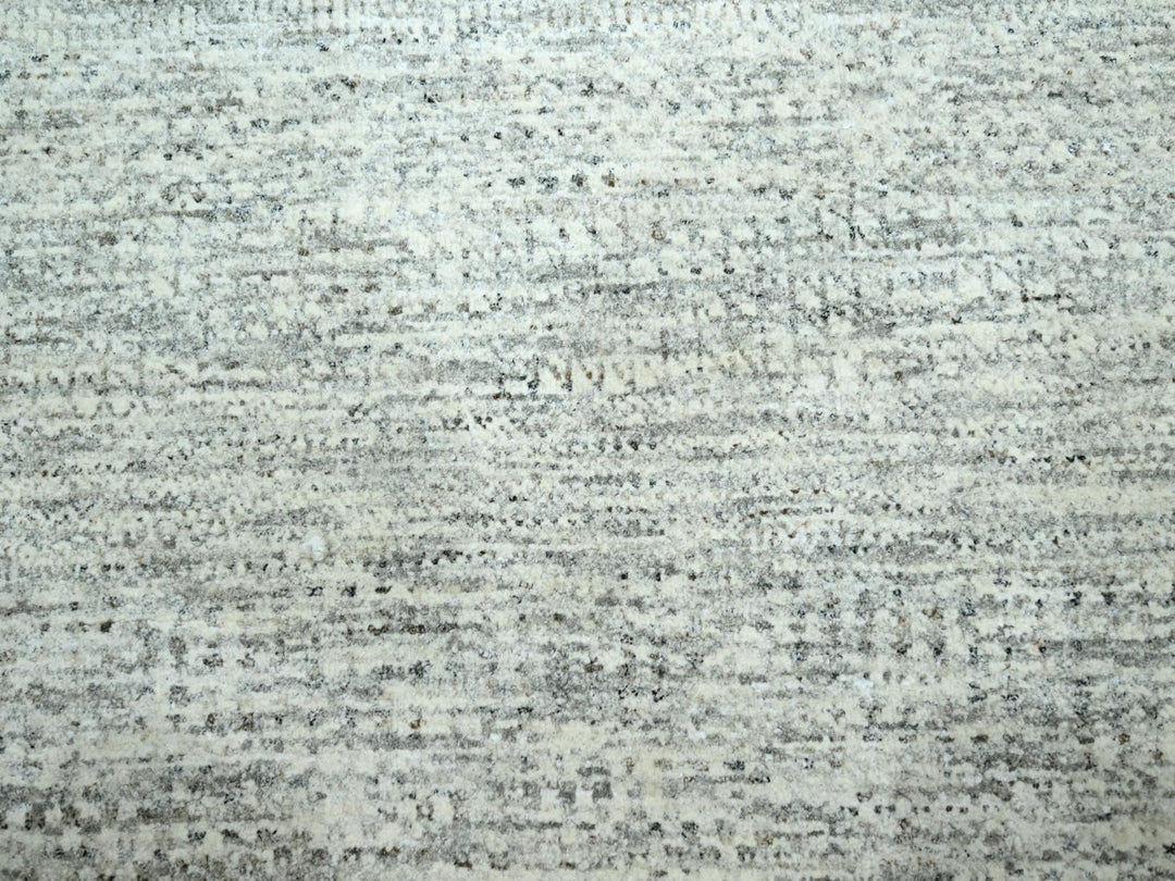 12'1" x 15'0" New Hand Knotted Grey Wool Rectangle Oriental Rug - MOA10276920