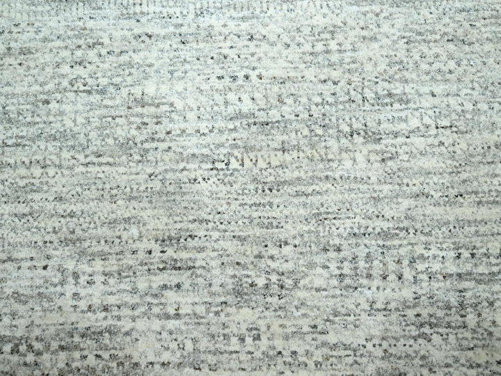 12'1" x 15'0" New Hand Knotted Grey Wool Rectangle Oriental Rug - MOA10276920