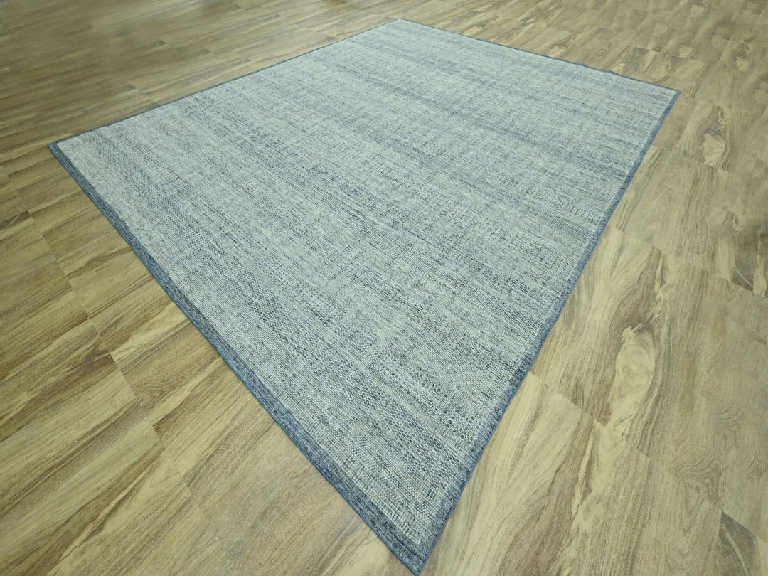 12'0" x 15'0" New Hand Knotted Blue Wool Rectangle Oriental Rug - MOA10276921