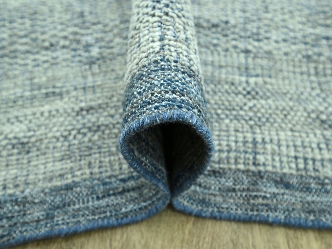 12'0" x 15'0" New Hand Knotted Blue Wool Rectangle Oriental Rug - MOA10276921