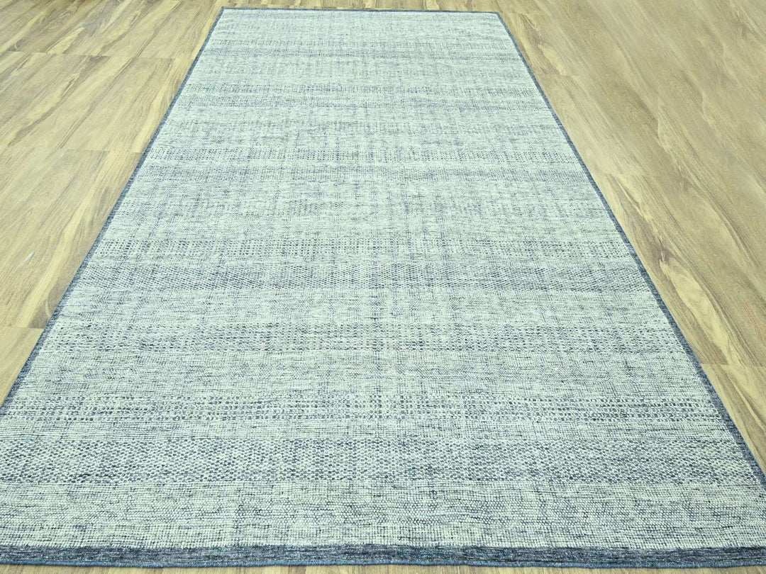 10'1" x 13'10" New Hand Knotted Blue Wool Rectangle Oriental Rug - MOA10276922