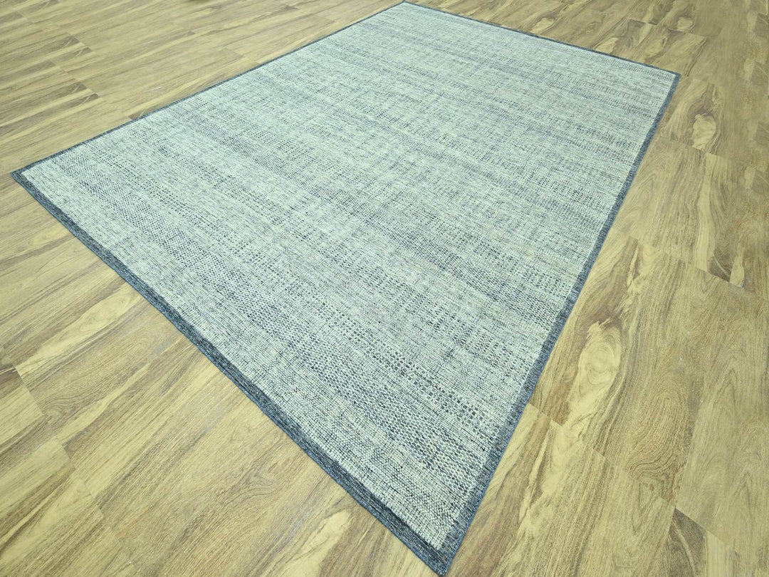 10'1" x 13'10" New Hand Knotted Blue Wool Rectangle Oriental Rug - MOA10276922