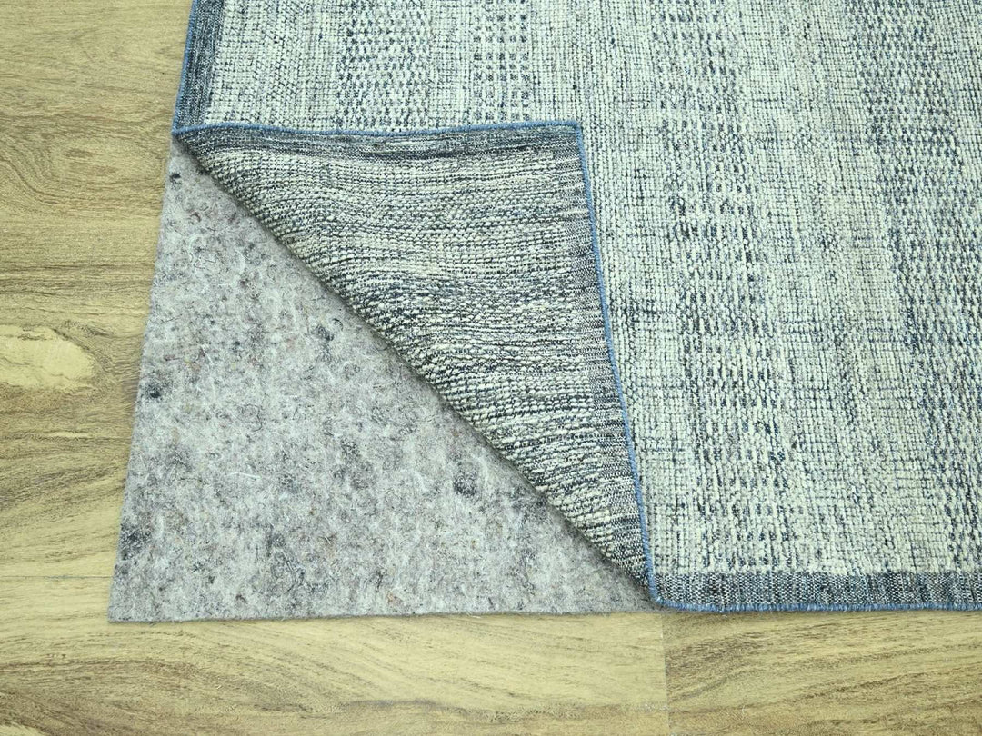 10'1" x 13'10" New Hand Knotted Blue Wool Rectangle Oriental Rug - MOA10276922