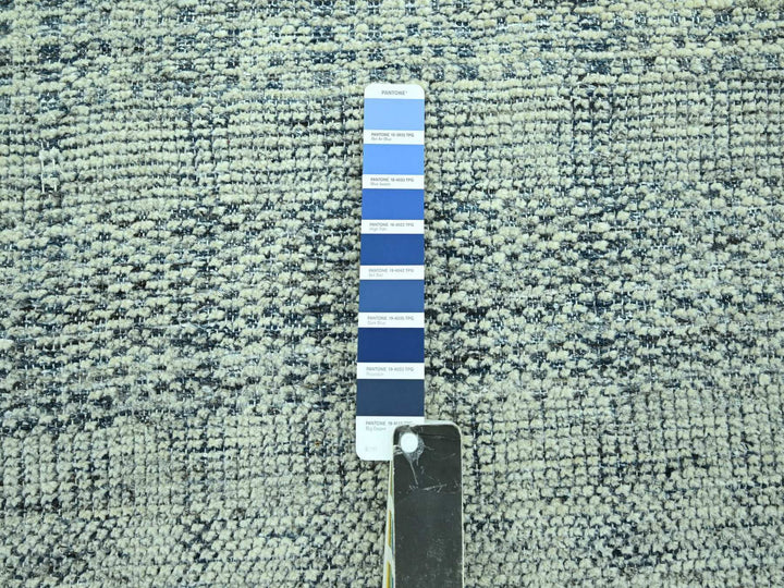 10'1" x 13'10" New Hand Knotted Blue Wool Rectangle Oriental Rug - MOA10276922