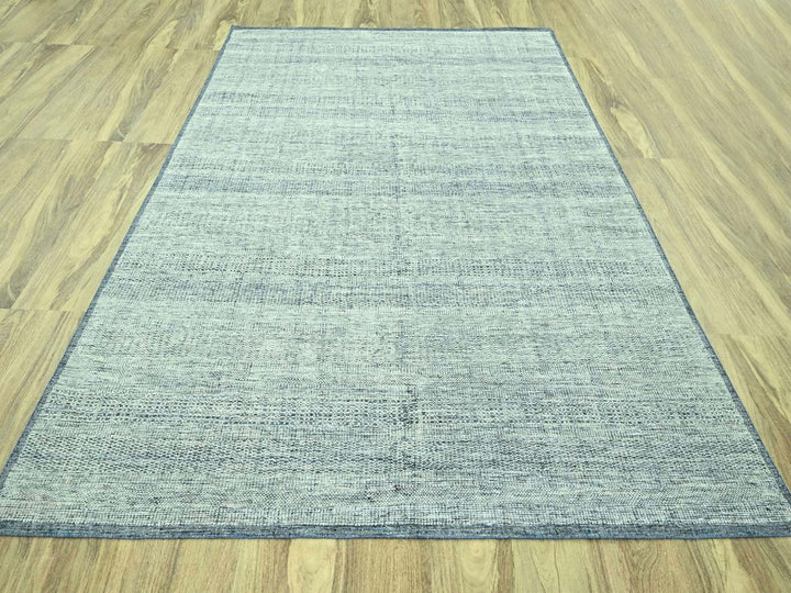8'11" x 11'11" New Hand Knotted Blue Wool Rectangle Oriental Rug - MOA10276923