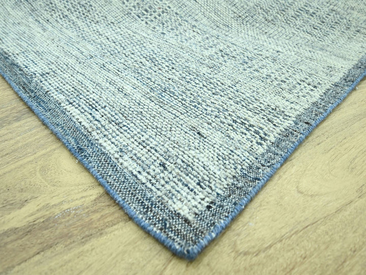 8'11" x 11'11" New Hand Knotted Blue Wool Rectangle Oriental Rug - MOA10276923