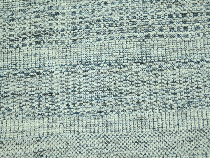 8'11" x 11'11" New Hand Knotted Blue Wool Rectangle Oriental Rug - MOA10276923