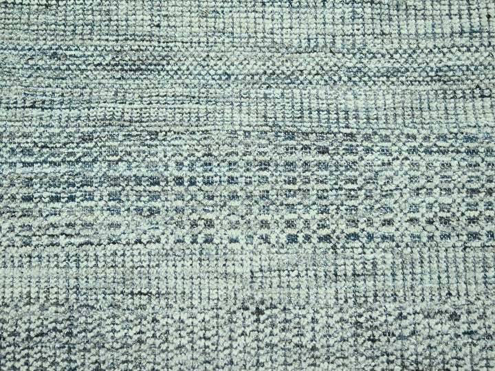 8'0" x 10'0" New Hand Knotted Blue Wool Rectangle Oriental Rug - MOA10276924