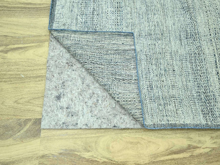 8'0" x 10'2" New Hand Knotted Blue Wool Rectangle Oriental Rug - MOA10276925