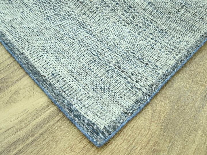 8'0" x 10'2" New Hand Knotted Blue Wool Rectangle Oriental Rug - MOA10276925