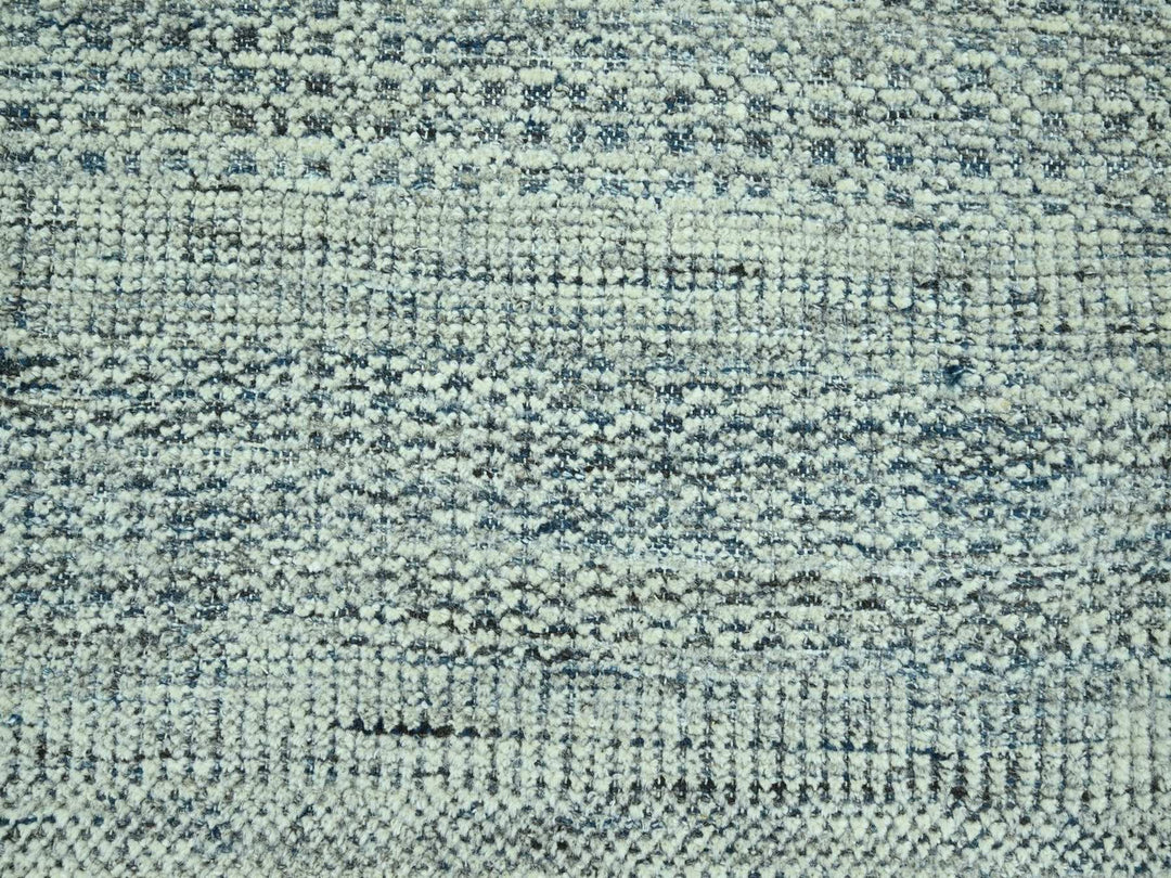 8'0" x 10'2" New Hand Knotted Blue Wool Rectangle Oriental Rug - MOA10276925