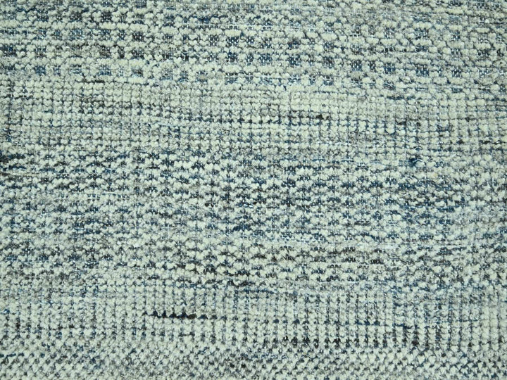 8'0" x 10'2" New Hand Knotted Blue Wool Rectangle Oriental Rug - MOA10276925