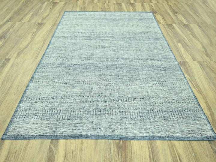 8'2" x 9'11" New Hand Knotted Blue Wool Rectangle Oriental Rug - MOA10276926
