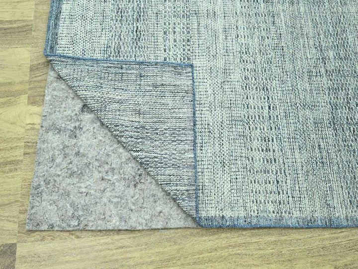 8'2" x 9'11" New Hand Knotted Blue Wool Rectangle Oriental Rug - MOA10276926