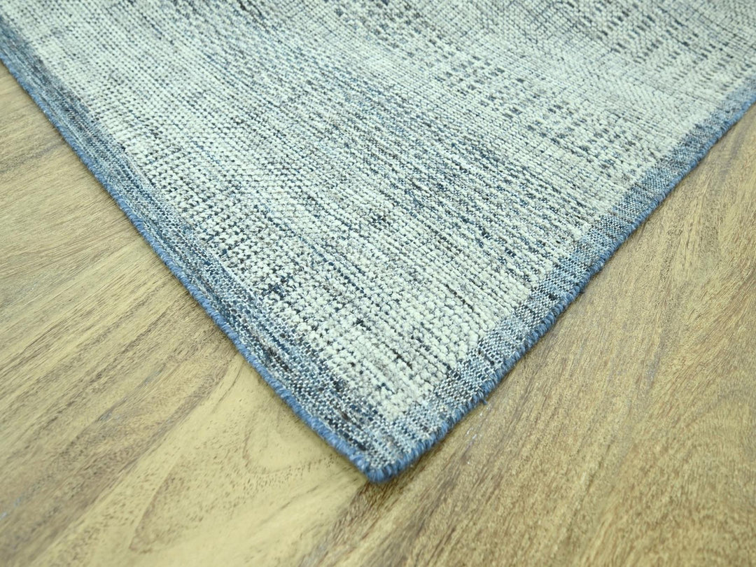 8'2" x 9'11" New Hand Knotted Blue Wool Rectangle Oriental Rug - MOA10276926