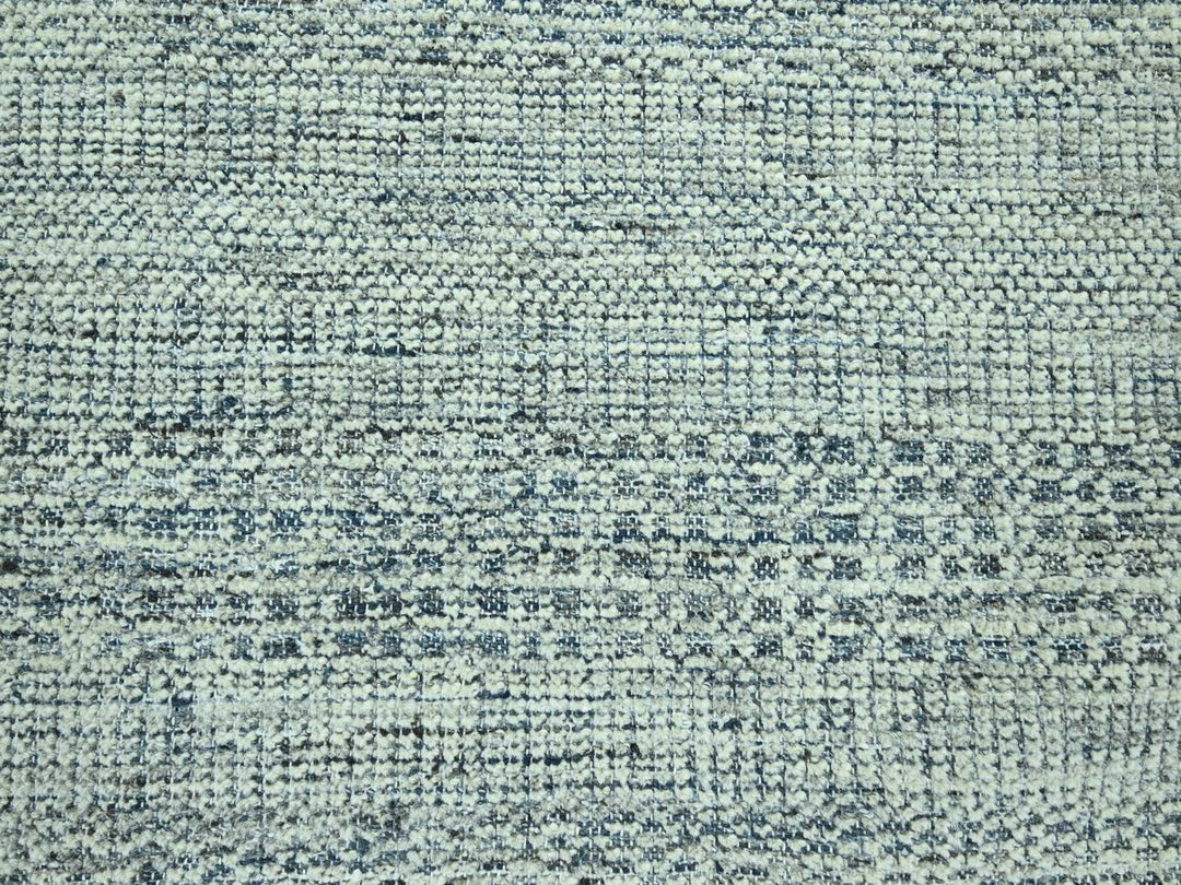 8'2" x 9'11" New Hand Knotted Blue Wool Rectangle Oriental Rug - MOA10276926