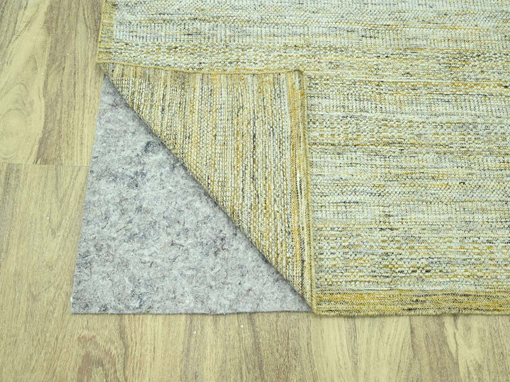 11'10" x 14'11" New Hand Knotted Yellow Wool Rectangle Oriental Rug - MOA10276928