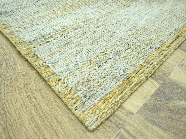 11'10" x 14'11" New Hand Knotted Yellow Wool Rectangle Oriental Rug - MOA10276928