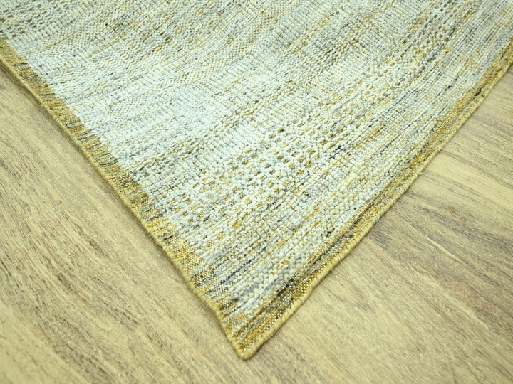 9'2" x 12'0" New Hand Knotted Yellow Wool Rectangle Oriental Rug - MOA10276929