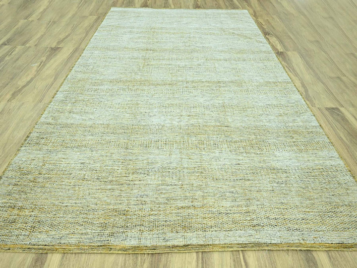 10'2" x 13'10" New Hand Knotted Yellow Wool Rectangle Oriental Rug - MOA10276931