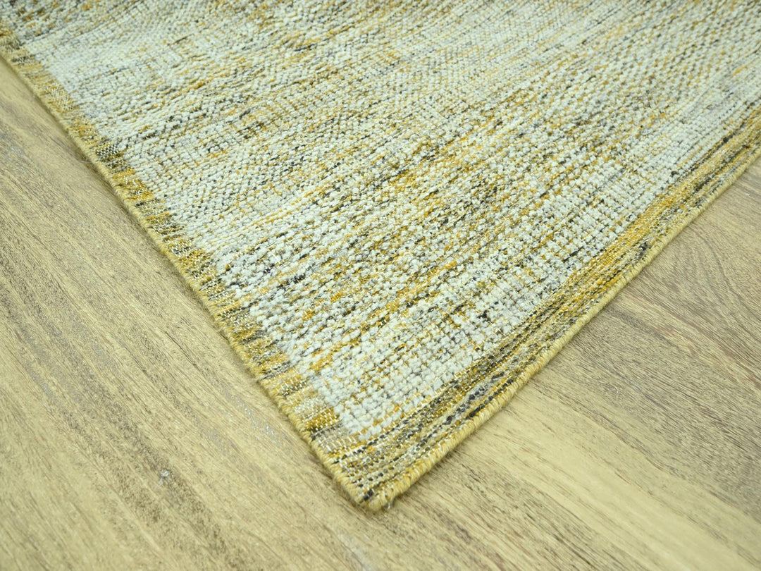 10'2" x 13'10" New Hand Knotted Yellow Wool Rectangle Oriental Rug - MOA10276931