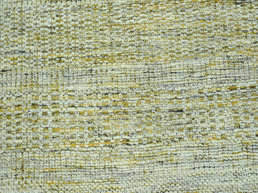 10'2" x 13'10" New Hand Knotted Yellow Wool Rectangle Oriental Rug - MOA10276931