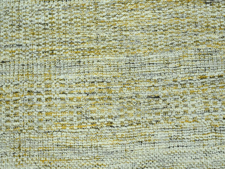 10'2" x 13'10" New Hand Knotted Yellow Wool Rectangle Oriental Rug - MOA10276931