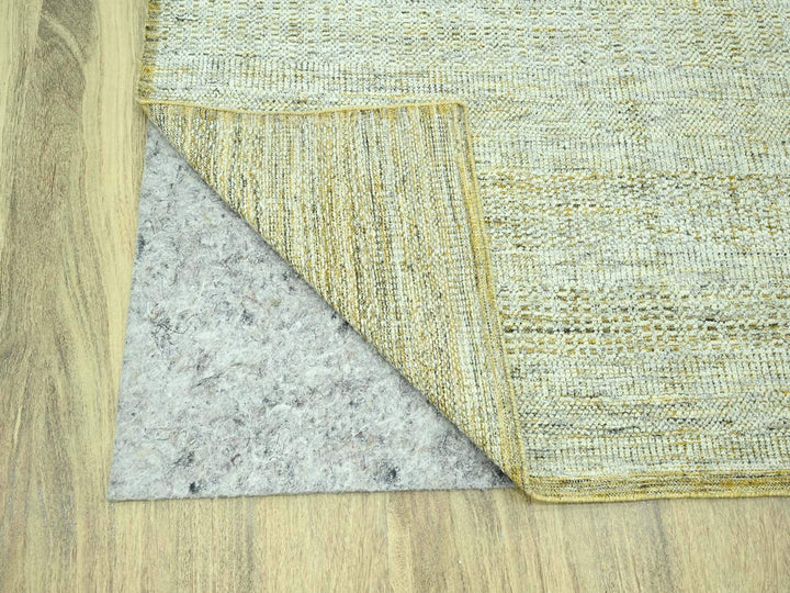 9'0" x 12'2" New Hand Knotted Yellow Wool Rectangle Oriental Rug - MOA10276932