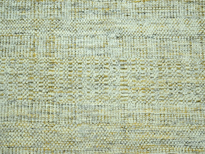 9'0" x 12'2" New Hand Knotted Yellow Wool Rectangle Oriental Rug - MOA10276932