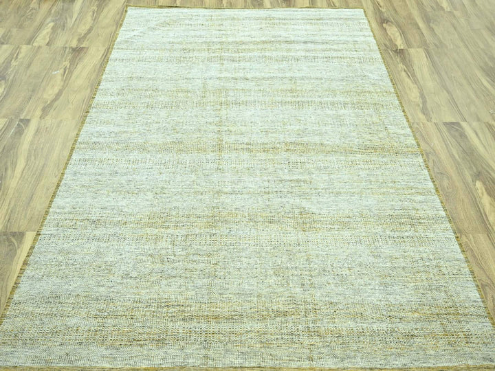 10'0" x 13'11" New Hand Knotted Yellow Wool Rectangle Oriental Rug - MOA10276934