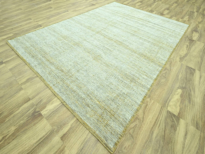 10'0" x 13'11" New Hand Knotted Yellow Wool Rectangle Oriental Rug - MOA10276934