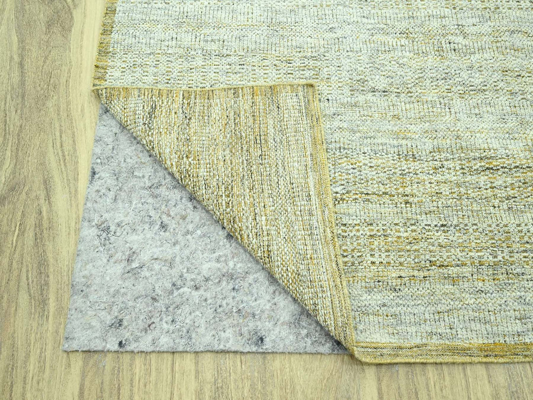 10'0" x 13'11" New Hand Knotted Yellow Wool Rectangle Oriental Rug - MOA10276934