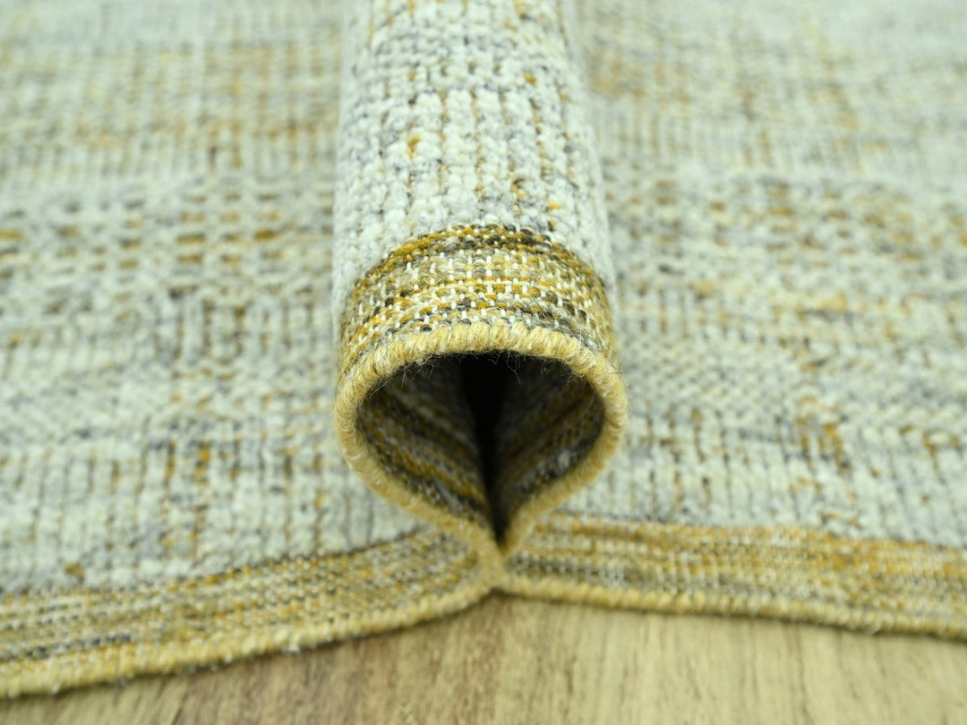 10'0" x 13'11" New Hand Knotted Yellow Wool Rectangle Oriental Rug - MOA10276934