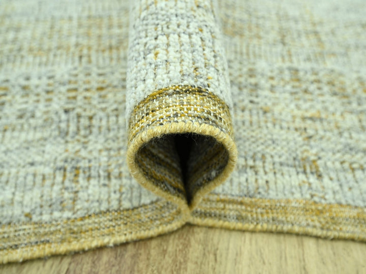 10'0" x 13'11" New Hand Knotted Yellow Wool Rectangle Oriental Rug - MOA10276934